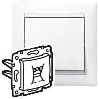 Розетка телефонная 2-м СП Valena RJ11 механизм бел. (DIY-упак.) IEK 694275