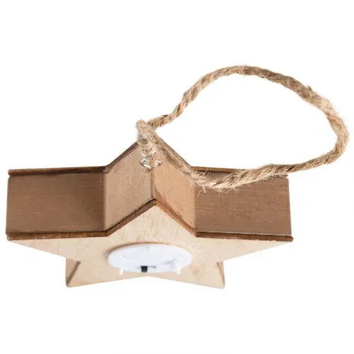 Фигура деревянная "Звездочка" 24х13х3.6см с подсветкой Neon-Night 504-022 фото 9