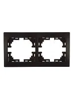 Рамка 2-м Mira горизонт. черн. бархат LEZARD 701-4200-147