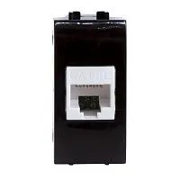 Розетка компьютерная 1-м СП 1мод. Brava RJ45 кат.5E черн. DKC 77654N