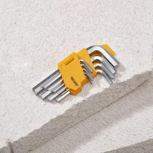 Набор ключей имбусовых HEX 1.5-10мм CrV 9шт Kranz KR-12-5215 фото 7