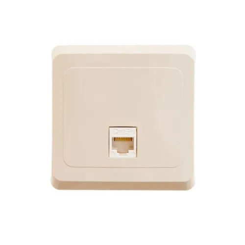Розетка компьютерная 1-м СП Этюд RJ45 кат.5E крем. SE KOMC-001K фото 4