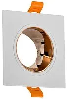 Светильник 4107 встраиваемый поворотный GU10 бел./золото пласт. IEK LT-UVB0-4107-GU10-1-K22