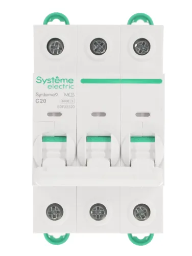 Выключатель автоматический 3п C 20А 6кА Systeme9 400В SE S9F22320 фото 4