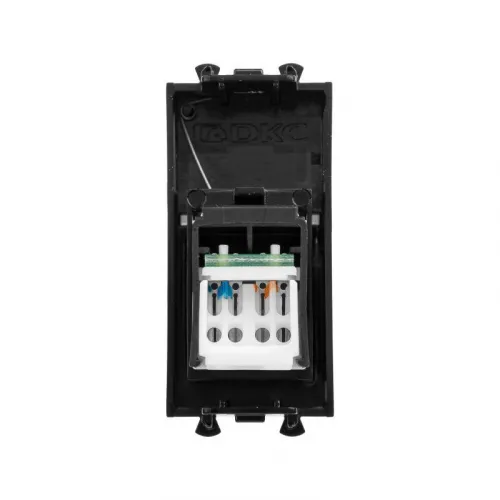Розетка компьютерная 1мод. Avanti "Черный матовый" RJ45 кат.5E модульная DKC 4412461 фото 3