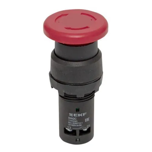 Кнопка SW2C-11MZ повор. гриб кр. NO+NC EKF sw2c-mz-r