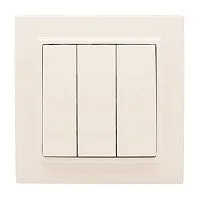 Выключатель 3-кл. СП Минск 10А IP20 беж. EKF ERV10-024-20
