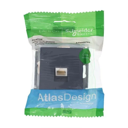 Розетка компьютерная AtlasDesign RJ45 кат.5E механизм грифель SE ATN000783 фото 7