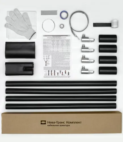 Муфта кабельная концевая внутр. установки 1кВ КВТпН 4х(70-120мм) с болт. наконечн. Нева-Транс Комплект 22020035