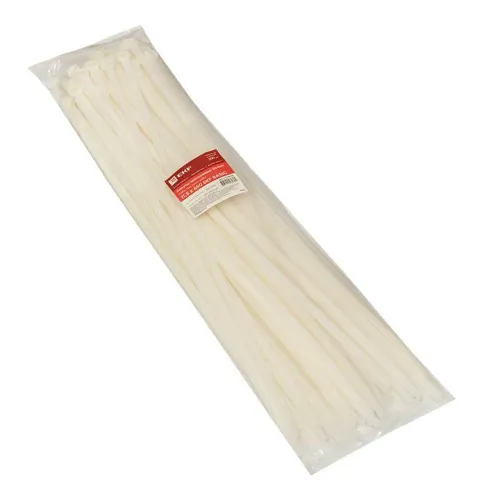 Хомут кабельный 11.5х650 нейл. бел. (уп.100шт) EKF plc-c-11.5x650 фото 2