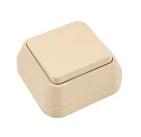 Выключатель 1-кл. ОП 10А IP20 крем. Makel 45201