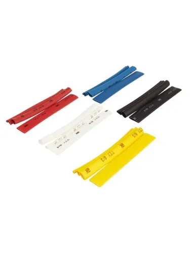 Набор трубок термоусадочных тонкостен. ТТУ 2/1; 4/2; 6/3; 8/4 (Ж; С; К; Ч; Б) 20х8см разноцвет. IEK UDRS-D2-D8-10-2 фото 2