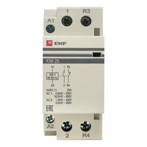 Контактор модульный КМ 25А NО+NC (2 мод.) EKF km-2-25-11 фото 6