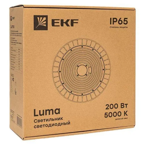 Светильник светодиодный ДСП-2103 200Вт 5000К IP65 90град. промышлен. для высоких пролетов HIGHBAY EKF HIL-2103-200-90-5000 фото 5