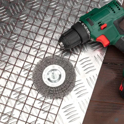 Щетка дисковая для дрели витая стальная проволока 100мм Kranz KR-91-1246 фото 7