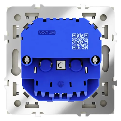 Розетка 1-м СП S70 16А с USB A+A с заземл. защ. шторки механизм сталь Voltum VLS040405 фото 2