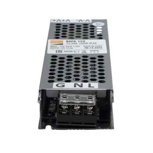 Блок питания для светодиод. ленты BSPS 150Вт 12.5А 12В IP20 метал. JazzWay 5024397 фото 6