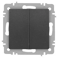 Выключатель 2-кл. СП Accent 6-104-07 10А IP20 250В AL/CU графит Intro Б0063493