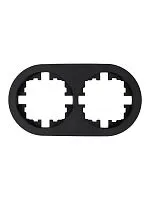 Рамка 2-м OSEN горизонт. круглая черн. бархат LEZARD 744-4200-147