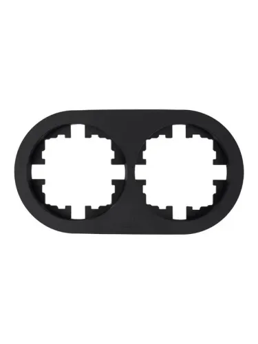 Рамка 2-м OSEN горизонт. круглая черн. бархат LEZARD 744-4200-147