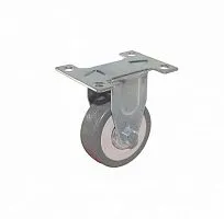 Колесо аппаратное неповоротное п/п обод резина сер. подшипник скольжения площадка d50 без тормоза Tech-Krep/Zitar 148491