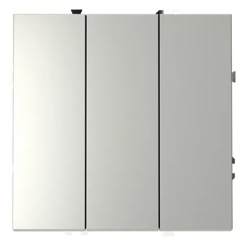 Выключатель 3-кл. СП S70 10А механизм сталь Voltum VLS030105