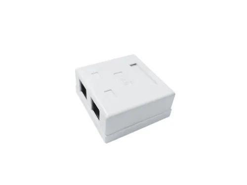 Розетка компьютерная 8P8C (RJ-45) кат.5E UTP 2 порта TOKOV ELECTRIC TKE-SMB-8P8C-2P-UTP