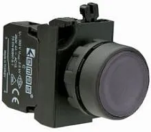 Кнопка нажимная круглая черн. (1НО+1НЗ) EMAS CP102DH