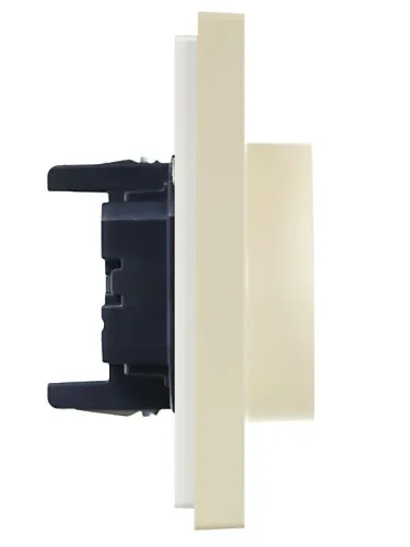 Розетка 2-м СП FORTE&PIANO FP424 16А с заземл. без защ. шторок безвинт. крепл. ваниль IEK FP-R21-16-1-K10 фото 4