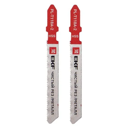 Пилка для электролобзика прямые T118A (чистовой рез по металлу)(HSS) (уп.2шт) Expert EKF pl-t118a-2 фото 3