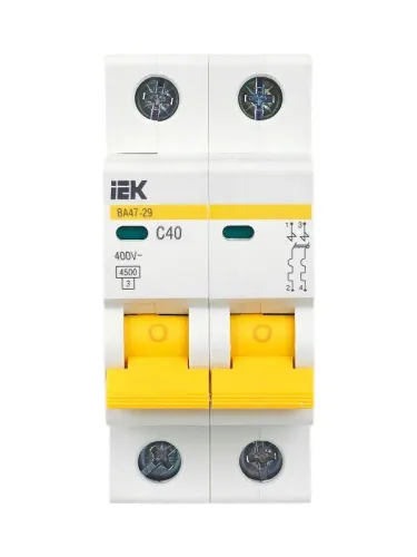 Выключатель автоматический модульный 2п C 40А 4.5кА ВА47-29 KARAT IEK MVA20-2-040-C фото 10