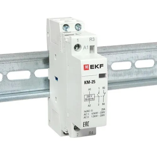 Контактор модульный КМ 25А NО+NC (1 мод.) EKF km-1-25-11 фото 10