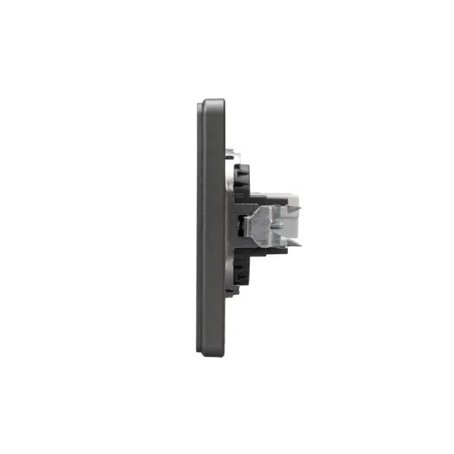 Розетка компьютерная СП ROUND MIELE RJ45 кат.6 титан Kranz KR-78-0724-2 фото 2