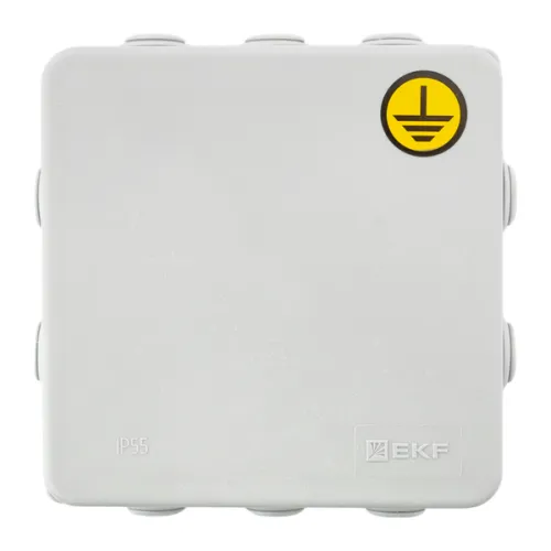 Коробка уравнивания потенциалов КУП-030-014 100х100х50 IP55 с крышкой наружн. для прямого монтажа 10 мембр. вводов сер. EKF plc-kmr-030-014-g фото 2