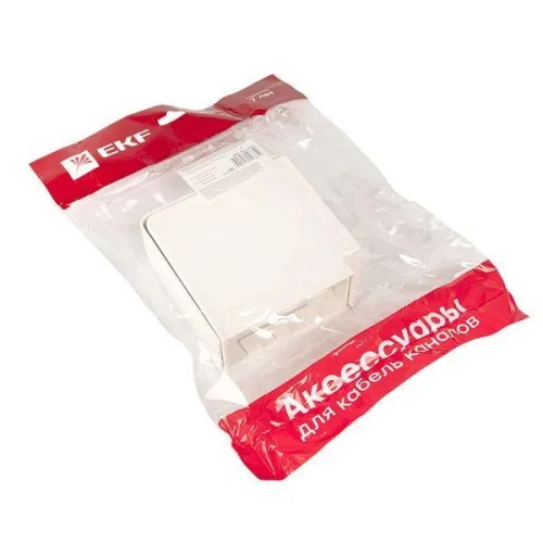 Поворот на 90град. 100х40 бел. Plast PROxima (уп.2шт) EKF abw-100-40x2 фото 2