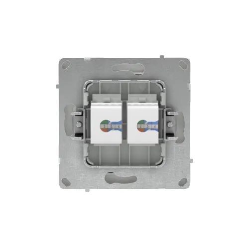 Розетка компьютерная 2-м KANT RJ45 кат.6A без шторки бел. песок DKC 7010674 фото 2