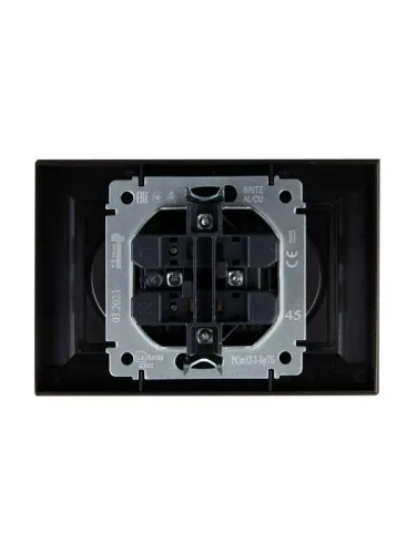 Розетка 2-м СП BRITE РСш12-2-БрТБ 10А в сборе без заземл. защ. шторки бр. IEK BR-R23-10-K45-F фото 4