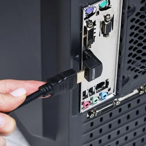 Переходник штекер HDMI - гнездо HDMI угловой Rexant 17-6805 фото 4