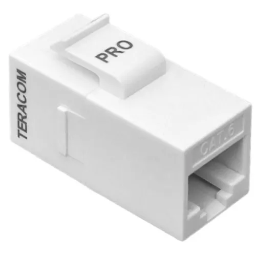 Адаптер проходной Keystone RJ45-RJ45 кат.6 неэкранир. бел. TERACOM PRO EKF TRP-INLC-KSTN-6UTP-WH фото 2