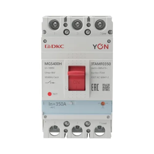 Выключатель автоматический MGS400 3P 280-350A 75kA YON MGS400H-3TAMF0350 фото 2