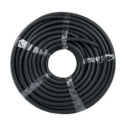 Труба гофрированная d16мм с протяжкой безгалоген. трудногорючая (FRHF) черн. (уп.100м) Plast EKF FRHF-16 фото 2