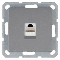 Розетка компьютерная 1-м RJ45 IP20 кат. 5E механизм алюм. Jasmart G6105S