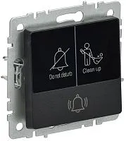 Кнопка звонка BRITE 10А ВС10-1-9-БрЧ для отелей с индик. механизм черн. IEK BR-V14-2-10-K02