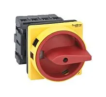 Выключатель-разъединитель 4п 32А IP20 с красн. рукоят. на дверцу 4 винтами с замком SE MSD32410R