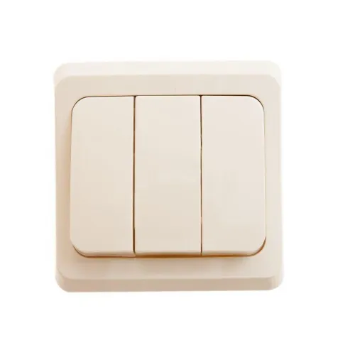 Выключатель 3-кл. СП Этюд 10А IP20 крем. SE BC10-003K фото 2