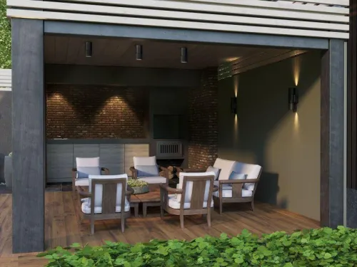 Светильник 5222 GU10 IP65 уличный потолочный черн. IEK LT-UPU0-5222-GU10-1-K02 фото 4