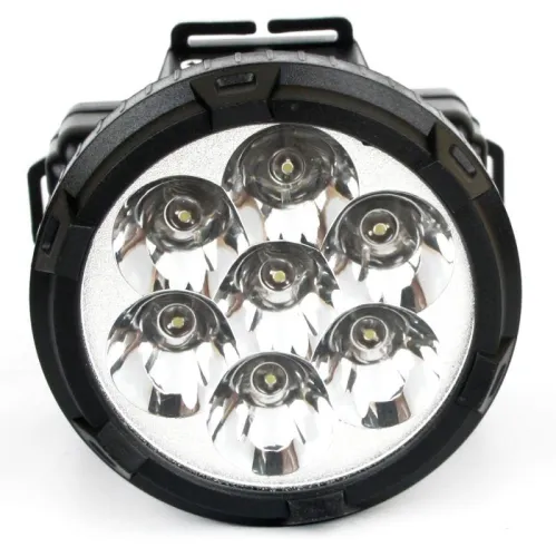 Фонарь аккумуляторный налобный LED5362 7LED 2 режима 220В пластик. черн. (бокс) Ultraflash 11256 фото 12