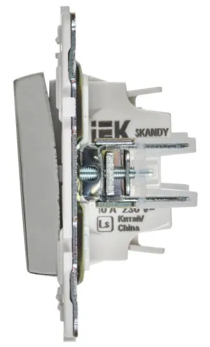 Выключатель жалюзи SKANDY 10А SK-V12N никель IEK SK-V15-0-10-K50 фото 4