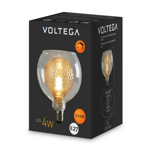 Лампа светодиодная Loft Led G125 4Вт 2700К E27 DIM Voltega 8546 фото 3