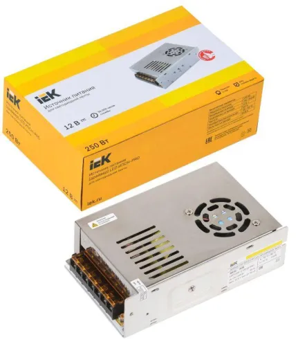 Драйвер LED ИПСН-PRO 5050 250Вт 12В блок-клеммы IP20 IEK LSP1-250-12-20-33-PRO фото 2